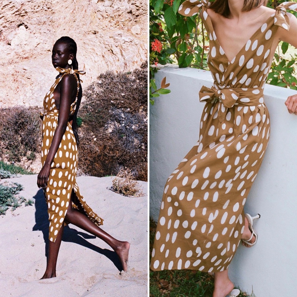 Mara Hoffman | Polka Dot Calypso Dress In Green - Size Medium